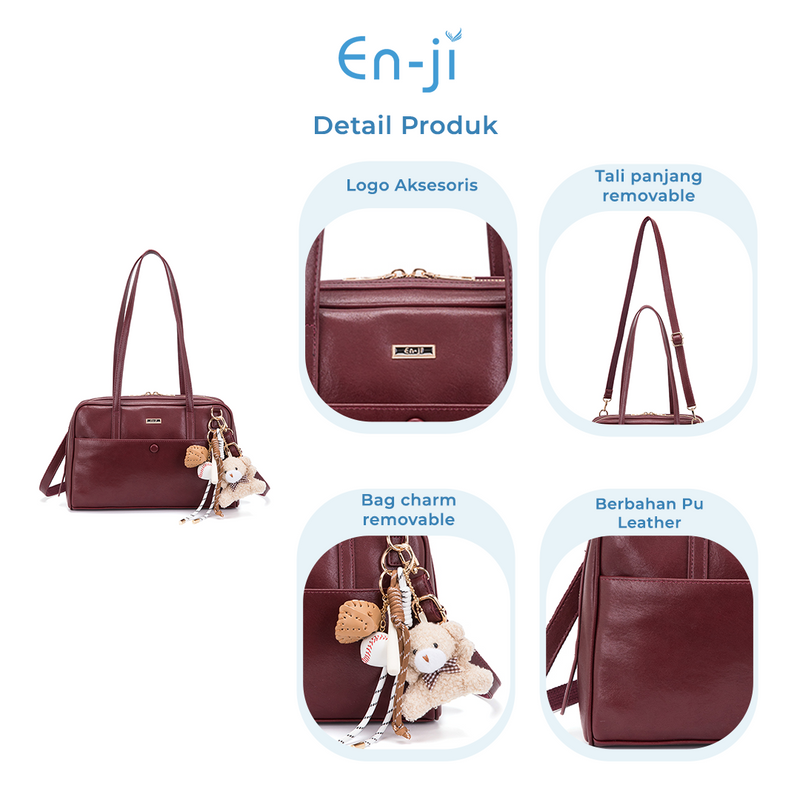 En-ji Hosun Shoulderbag Wanita - Cream