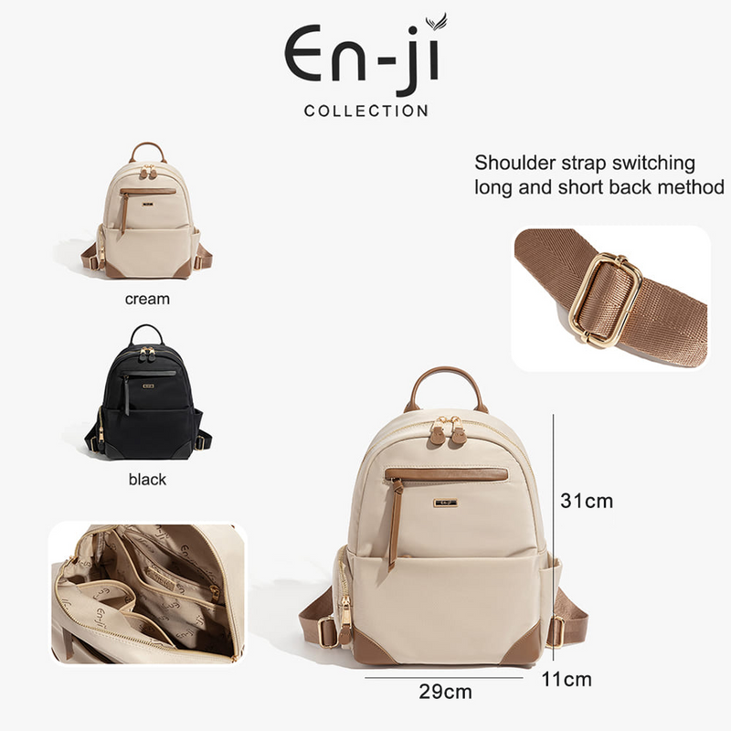 En-ji Neyobi Backpack Wanita - Cream