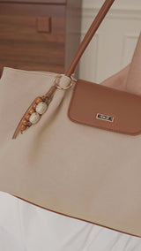 En-Ji Suni Totebag Wanita - Nougat