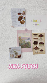 En-Ji Ana Pouch Wanita Warna Latte