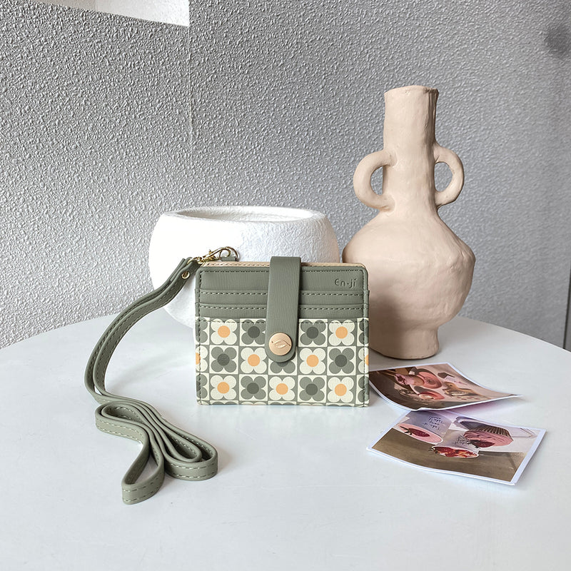 En-ji Tori Card Wallet - Olive