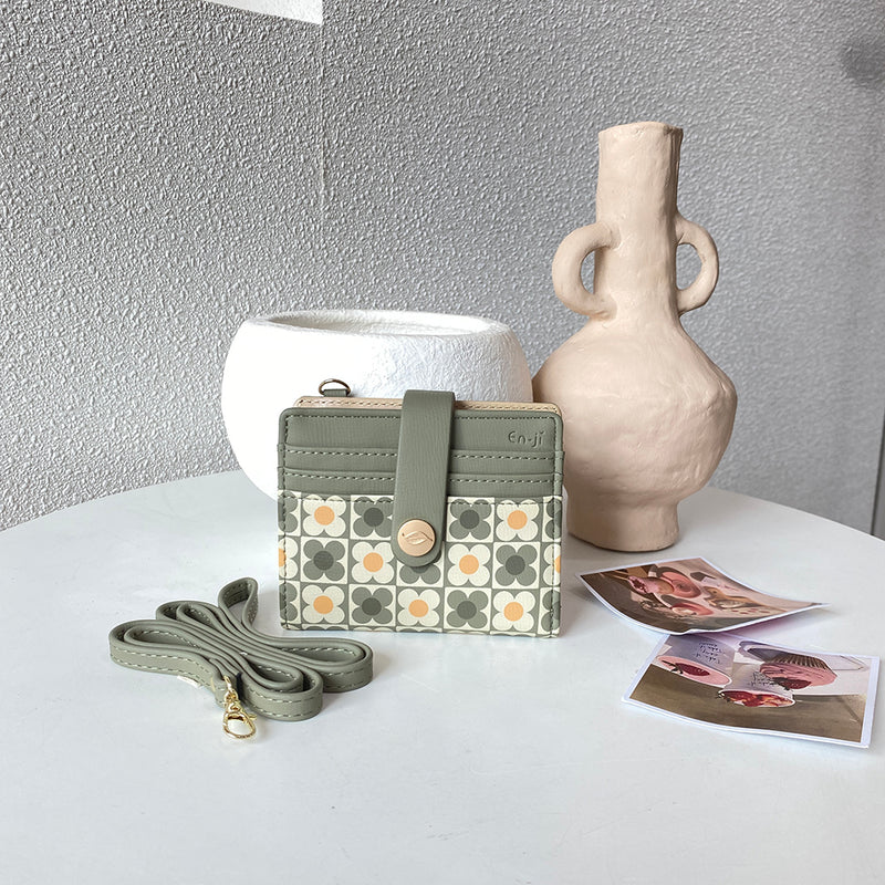 En-ji Tori Card Wallet - Olive
