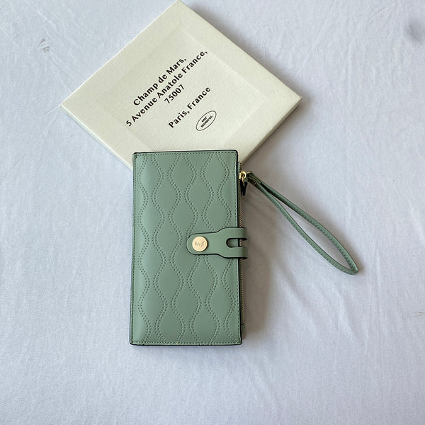 En-ji Kimi Long Wallet - Olive