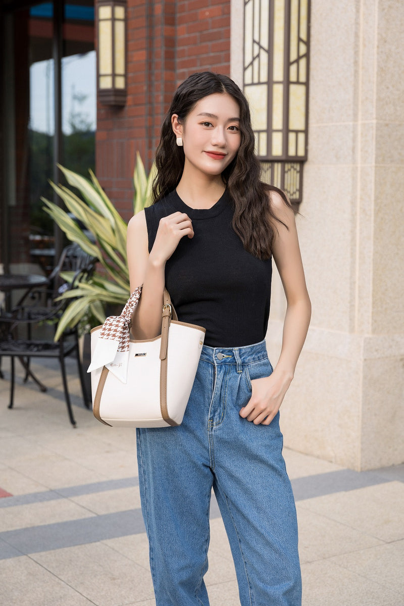 En-ji Shinbi Handbag - Ivory