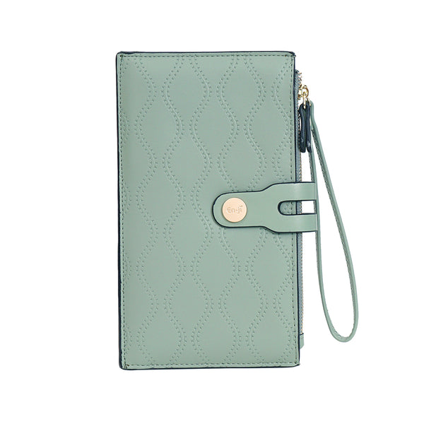 En-ji Kimi Long Wallet - Olive