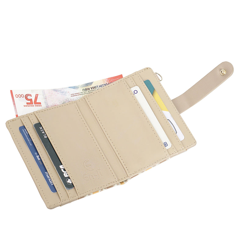 En-ji Tori Card Wallet - Cream